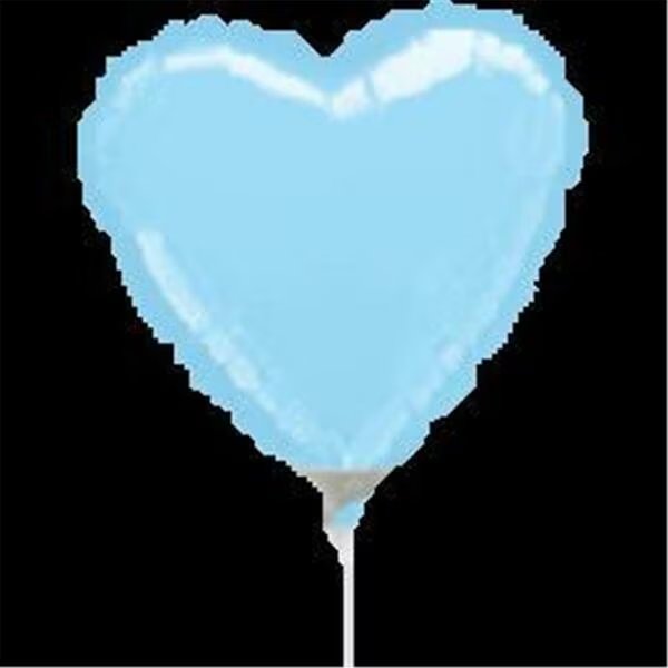 9 in. Pastel Blue Heart Flat Foil Balloon, Anagram, Mfr#: 41111